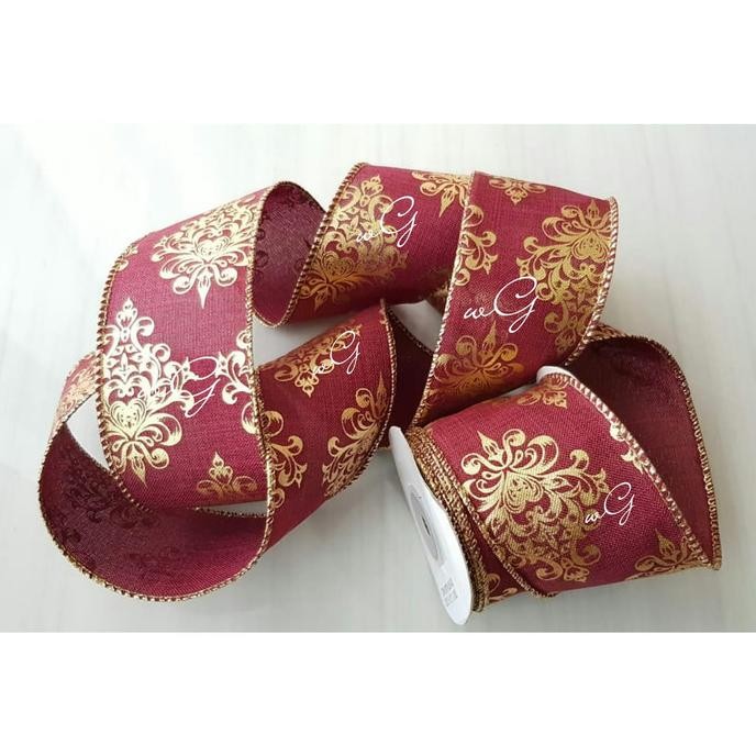 

TERBARU - Pita Kain - Marun ; Lebar 6.2 cm; Panjang 10 yard
