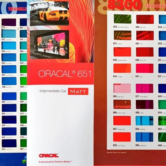 Terlaris Katalog Stiker Oracal 651/8300/8500/Stiker Warna Oracal /Stiker Kaca