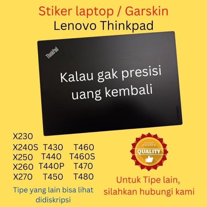 Terlaris Stiker Laptop Atau Garskin Laptop Lenovo Thinkpad
