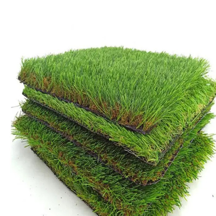 Fantasy Miniatur Karpet Rumput Sintetis 25Mm Rumput Palsu Potongan