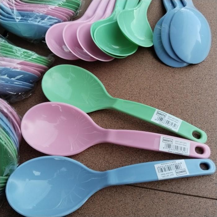 12 Pcs Sendok Nasi / Centong Nasi / Entong Plastik Sanata