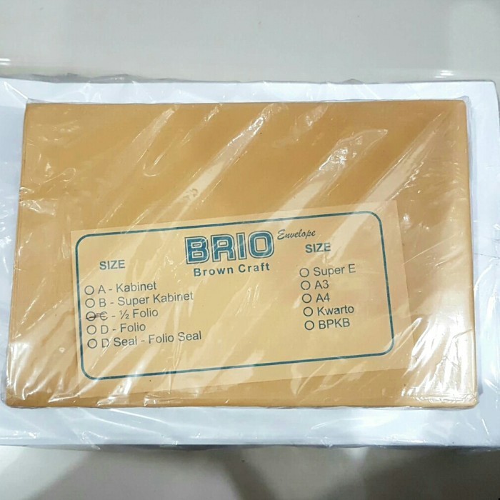

TERBARU BRIO AMPLOP COKLAT - 1/2 FOLIO