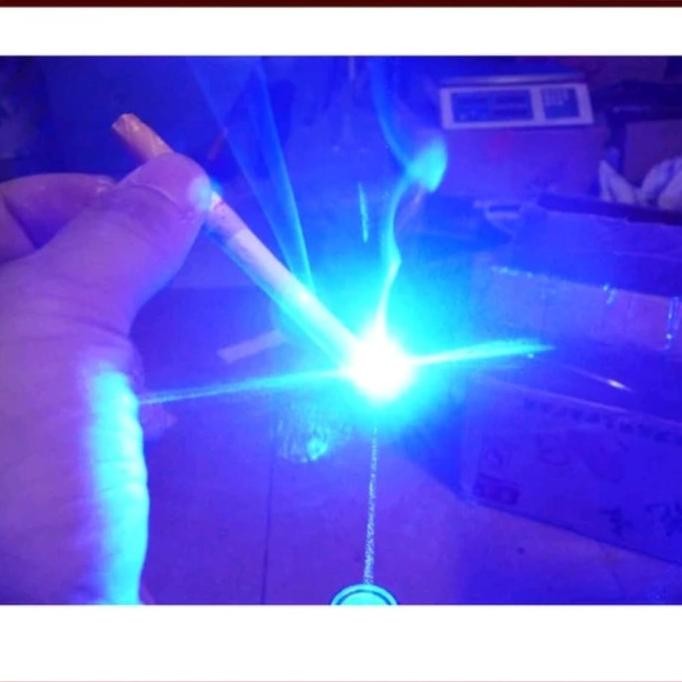 LASER BLUE POINTER alumunium biru BISA BAKAR jangkauan jauh powerfull