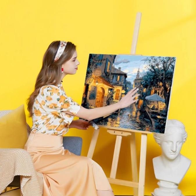 

Terbaru Diy Painting Canvas Paint By Number Kit Lukisan 40X50Cm Neo