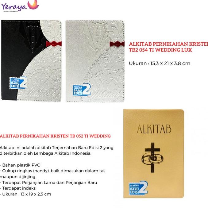 favorit] alkitab wedding kristen protestan - alkitab pernikahan kristen JAKARTA
