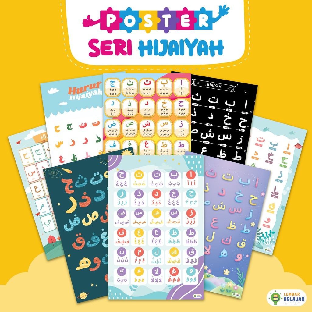 

Adaajaa Poster Edukasi Huruf Hijaiyah, Poster Belajar Seri Hijaiyah Lengkap Untuk Anak Balita, Paud,