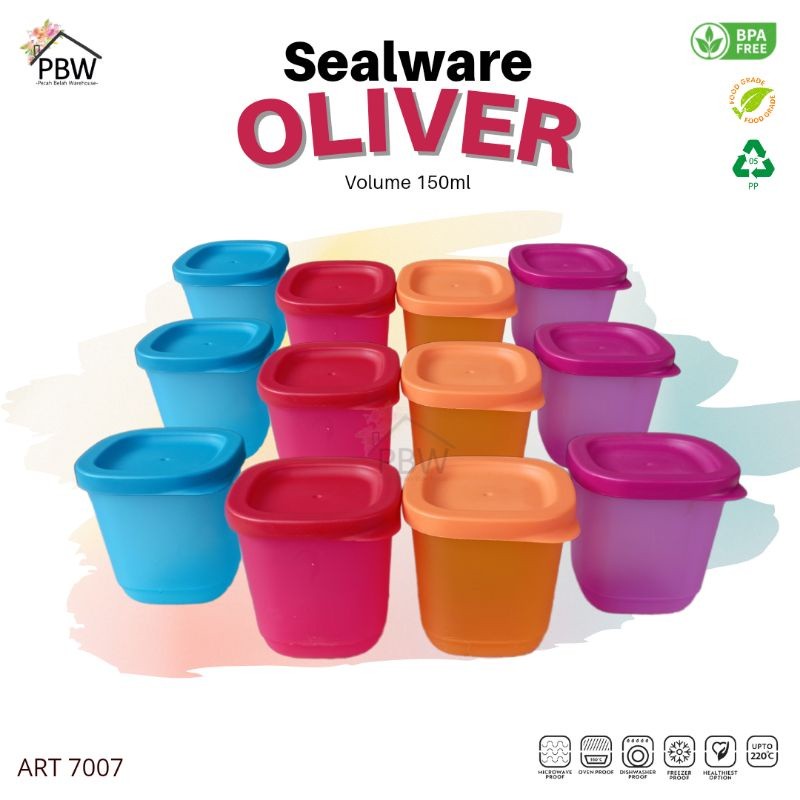 Adaajaa Toples Mini / Sealware Oliver 150ml B7007 / Tempat MPASI / Tempat Sambal Serbaguna Greenline