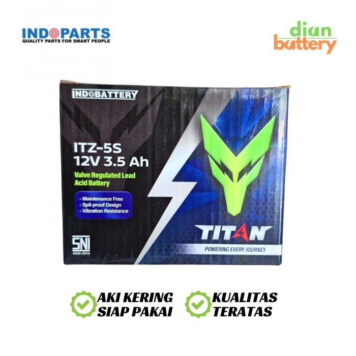 Ready Aki Motor Vario Lama GTZ5S MF TITAN - Accu Kering 12V 3.5Ah