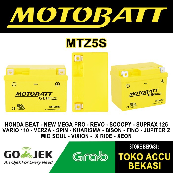 Ready Aki motor Motobatt MTZ5S (GTZ5S) Original