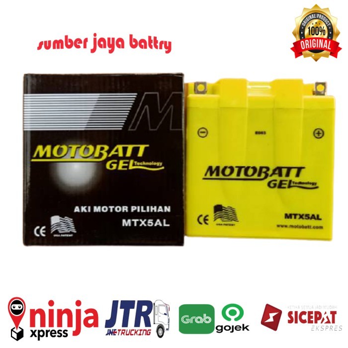 Ready Aki motor motobatt gs yuasa MTX5AL MIO SMILE BERKUALITAS ORIGINAL