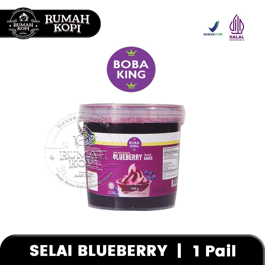 

Selai Blueberi Boba King Blueberry Jam 1 Pail 1,2kg