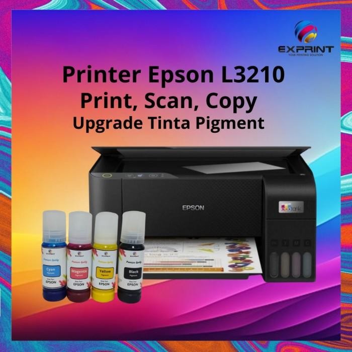 Printer Epson L3210 Upgrade Tinta Pigment