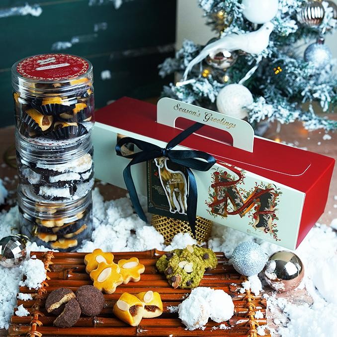 

rim hampers natal / christmas hampers / parcel natal - spesial kue kering (3 jars)