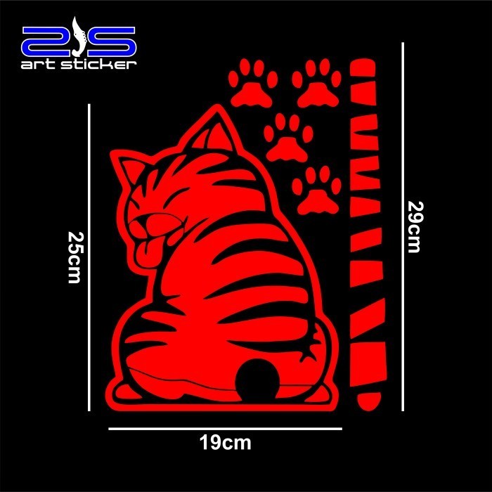 

*Fullbody* Akses Mobil Kaca Belakang Stiker Wiper Ekor Kucing Kuntua Put Kiri Garskin Case/Stiker Premium Custom COD