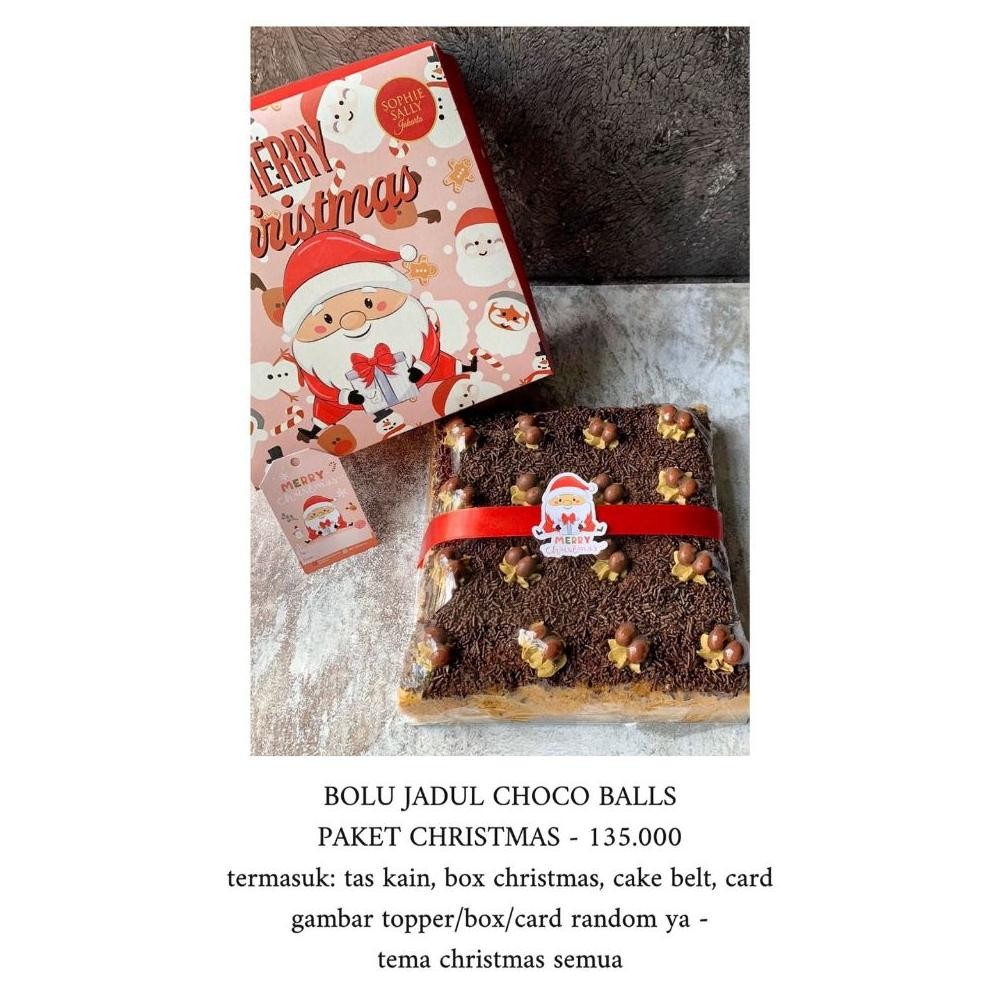 

nos bolu jadul chocoball hampers natal / christmas edition, ready note tgl