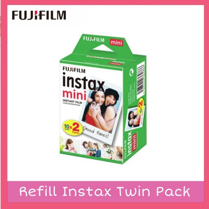 Fujifilm Refill Polaroid Instax Mini Film Twinpack Plain - 20 Lembar