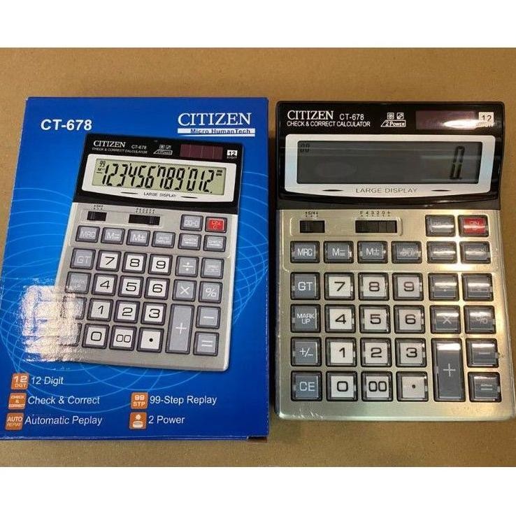 

Calculator Kalkulator Citizen Ct 678 Kalkulator Dagang 12 Digit Sier