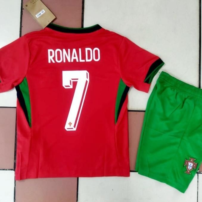 JERSEY BAJU BOLA PORTUGAL HOME KIDS ANAK 2024 + RONALDO