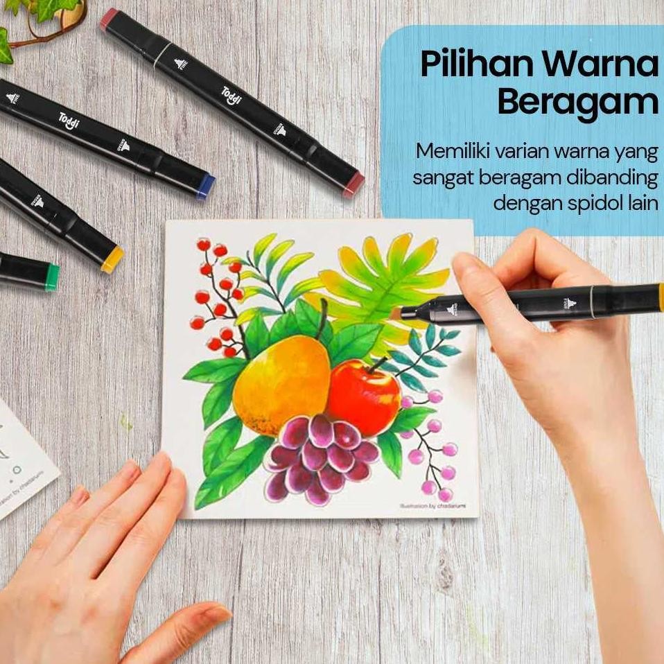 

Set Spidol Toddi Dual Side Fine Art Brush Art Marker Set 1.0 And 6.0Mm Tip Dengan Tas Yimpanan