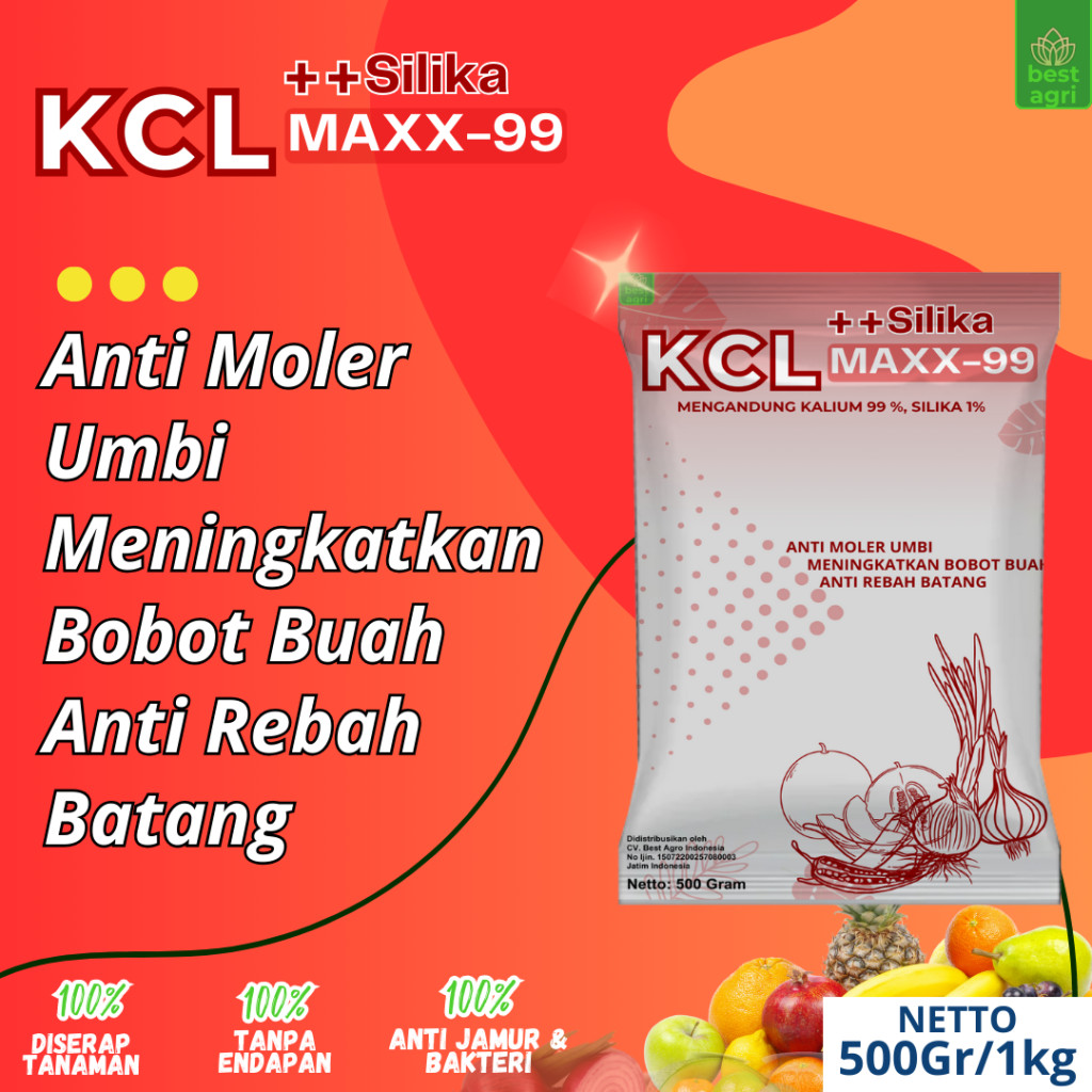 KCL White Maxx 99 plus Silika 1 Kg Pupuk Kalium Penambah Bobot Buah