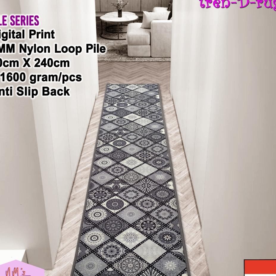 Tren-D-Rugs Keset Kaki Digital Print Dapur Panjang Lorong Kitchen Mat Anti Slip 50 X 240 Cm - Nms