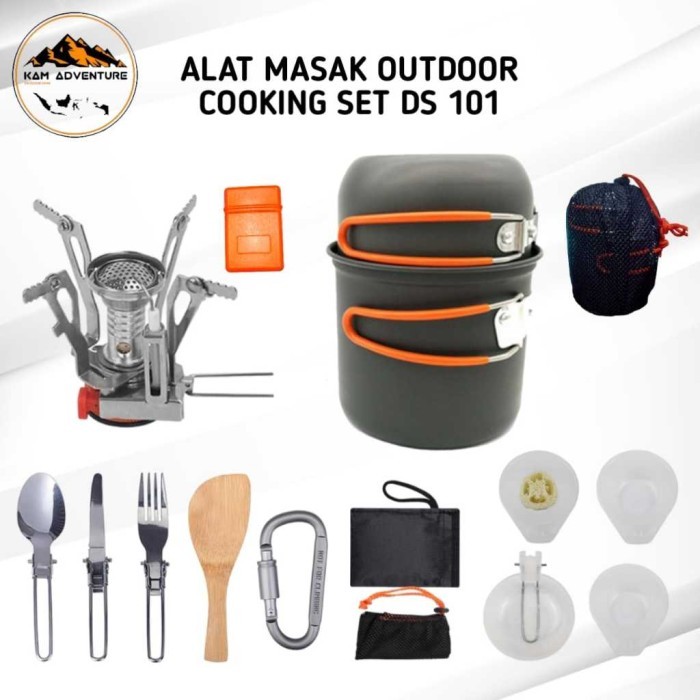 cooking set camping naturehike - alat masak set lengkap - nesting set