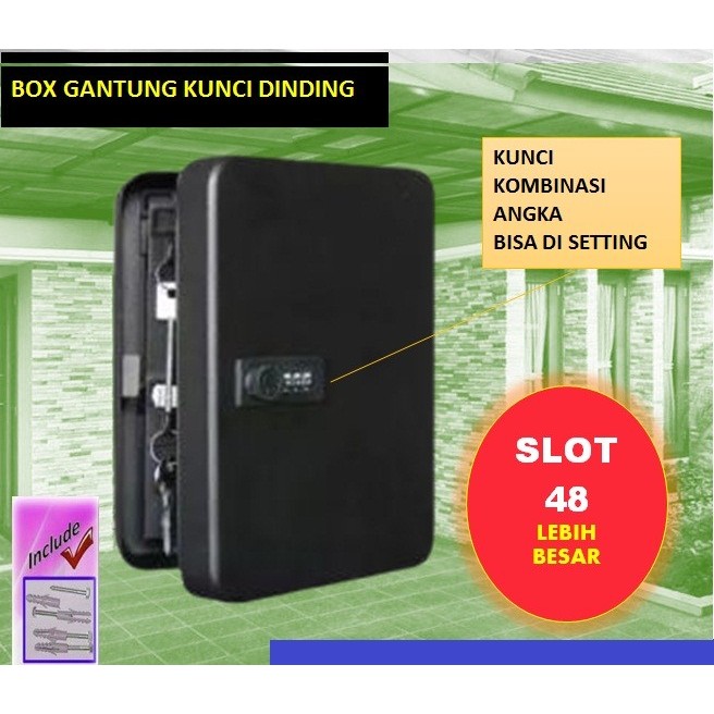 KEY BOX TEMPAT PENYIMPANAN KUNCI BRANKAS TEMBOK BOX GANTUNGAN KUNCI 2