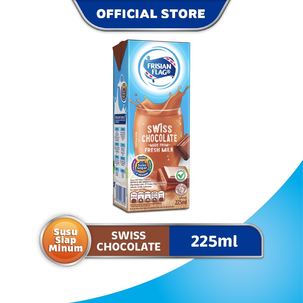 

[Cuci Gudang] Frisian Flag Susu UHT Swiss Chocolate 225ml - 1 pcs