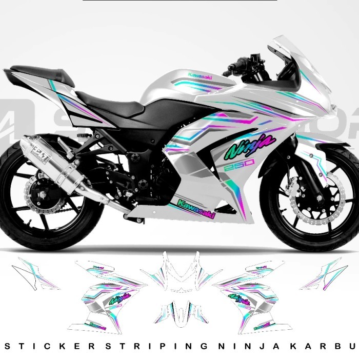 Decal Ninja 250 Karbu / Stiker Striping Ninja 250 Karbu