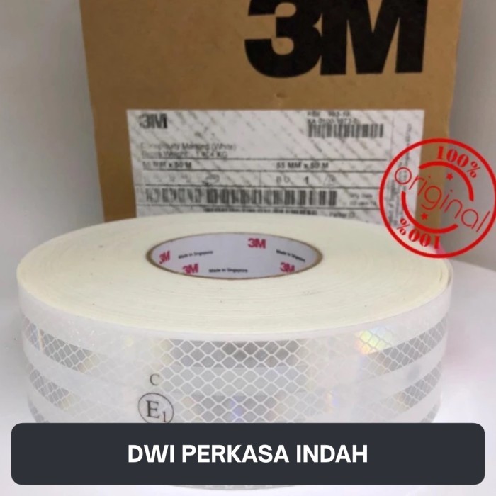 

3M Stiker 983 Conspicuity Marking White Original Asli 1 Roll 50 Meter