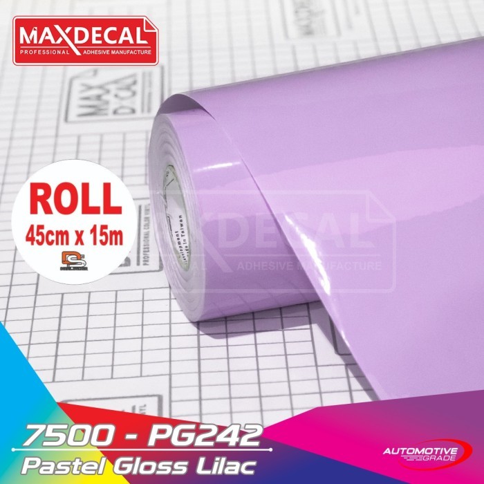

ROLL Sticker Maxdecal 7500 PG242 Pastel Gloss Lilac Ungu Lilac ROLL