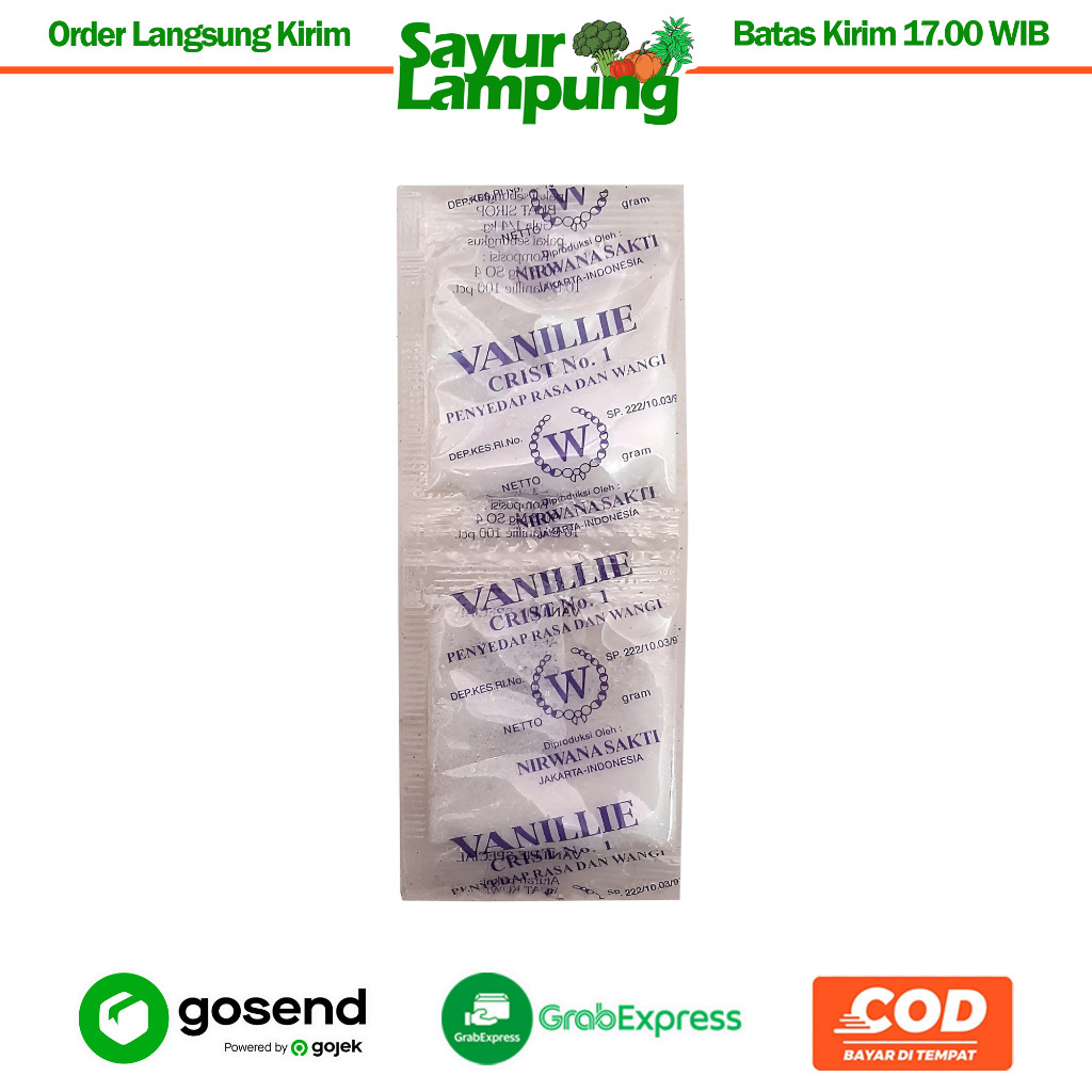 

Vanili Sachet 1 Gr - Sayur Lampung
