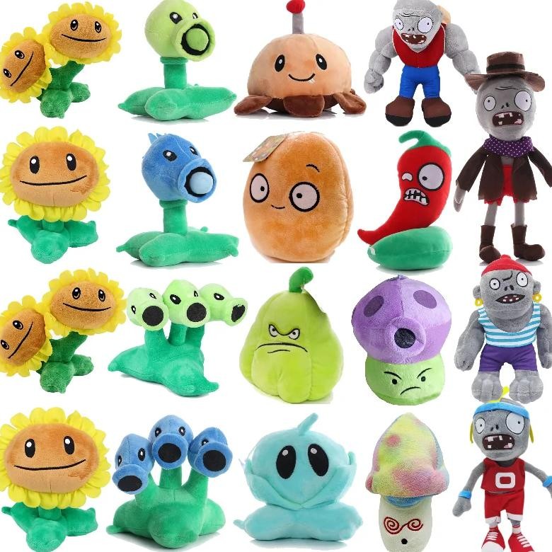 plants vs zombies stuffed toys sunflower peashooter gargantuar newspaper zombie plush doll kids toys