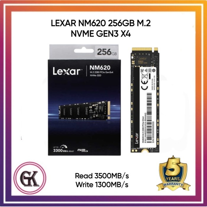 SSD LEXAR NM620 256GB M.2 NVME Pcie Gen3x4