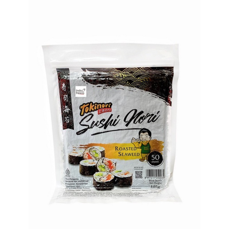 

Tokinori Yaki Sushi Nori- Roasted Seaweed- Rumput Laut 50pc