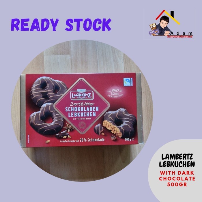 

Lambertz Lebkuchen 500gr (With Dark Chocolate)