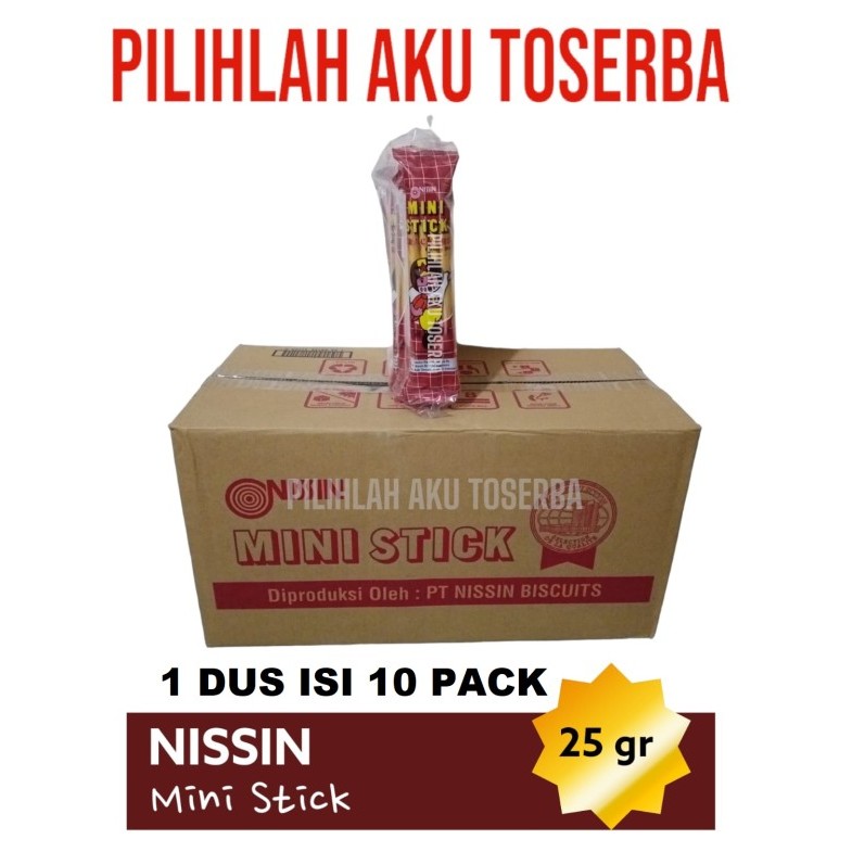 

Biskuit Nissin MINI STICK 25 gr - ( HARGA 1 DUS isi 10 pack )