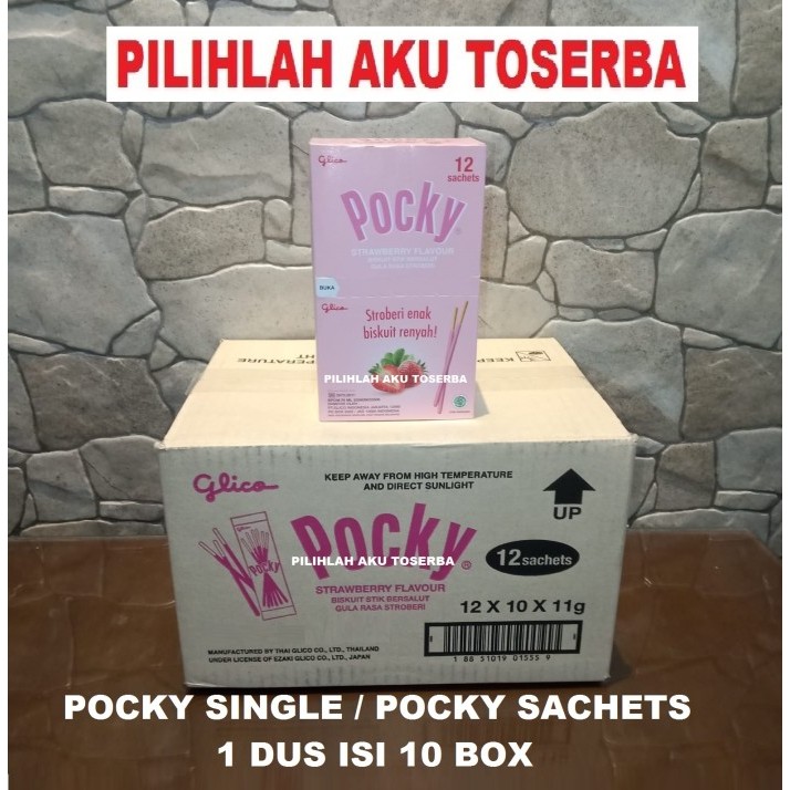 

Glico Pocky SINGLE PACK STRAWBERRY / STROBERI - ( HARGA 1 DUS )