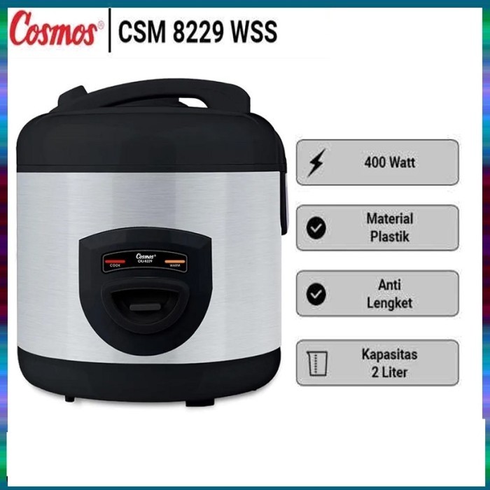 Cosmos Rice Coocer Cosmos Crj-8229 Bss Magicom 2 Liter 3In1