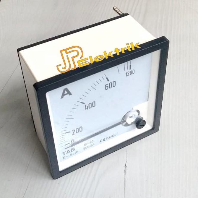 Amper Meter Analog Ac 600/5 A / Amper Meter 96 X 96 Mm Via Ct