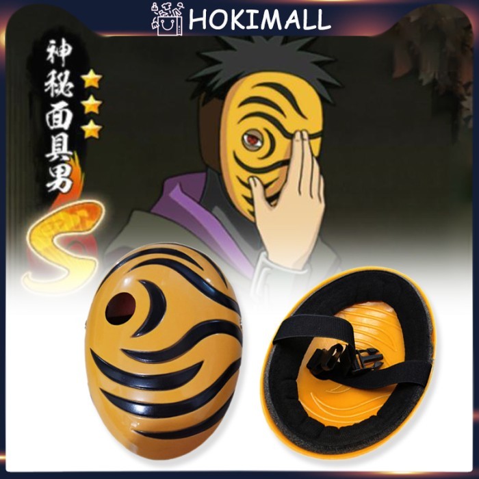 Topeng Uchiha Obito Cosplay Obito Mask Cosplay Anime Full Face Mask