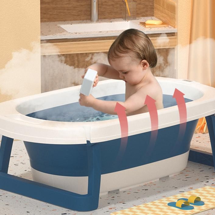 Bak Mandi Bayi Portable Bak Mandi Bayi Lipat Bak Mandi Bayi Thermometer Bak Mandi Bayi