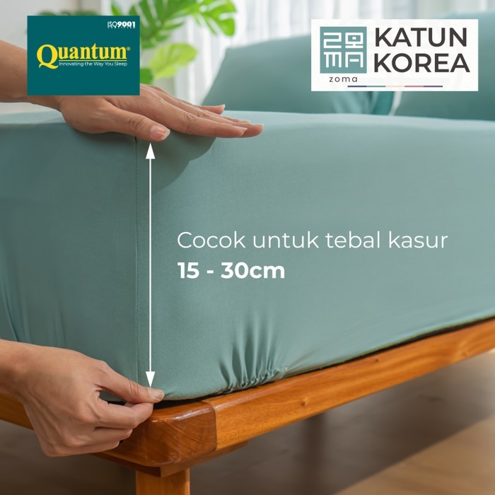 Sprei Sprei Katun Korea Zoma by Quantum - Sprei Set Polos Kasur - 90 x 200, Motif Floral terlaris ad