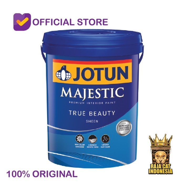 Cat Tembok Kilap Jotun Majestic True Beauty Sheen Warna Putih 20 Liter