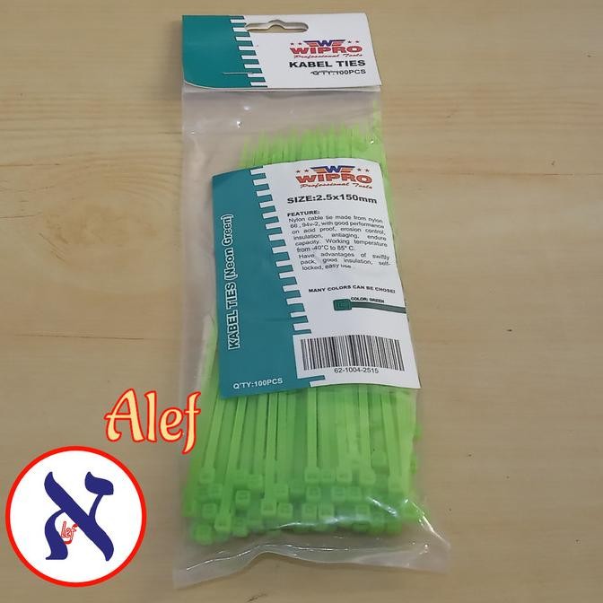 

Kabel Cable Tie Tis Ties Hijau 150 mm 15 cm green wipro