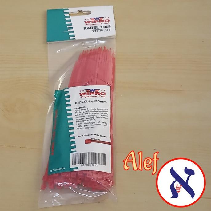 

Kabel Cable Tie Tis Ties merah 150 mm 15 cm red wipro