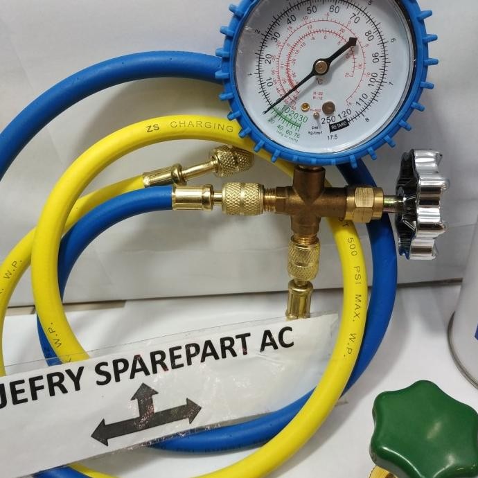 Paketan Freon Ac R22 Manifold Single Non+Krant +Freon R22 + Selang R22 Original Dan Terpercaya