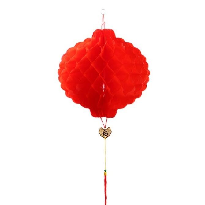 ```````] Lampion Plastik Tebal Lampion Honeycomb Lampion Susun Honeycomb Plastik Lampion Imlek Tahun
