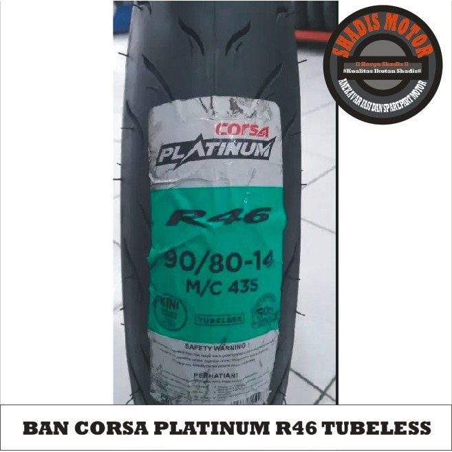 Ban Corsa Tubeless R46 90/80 Ring 14