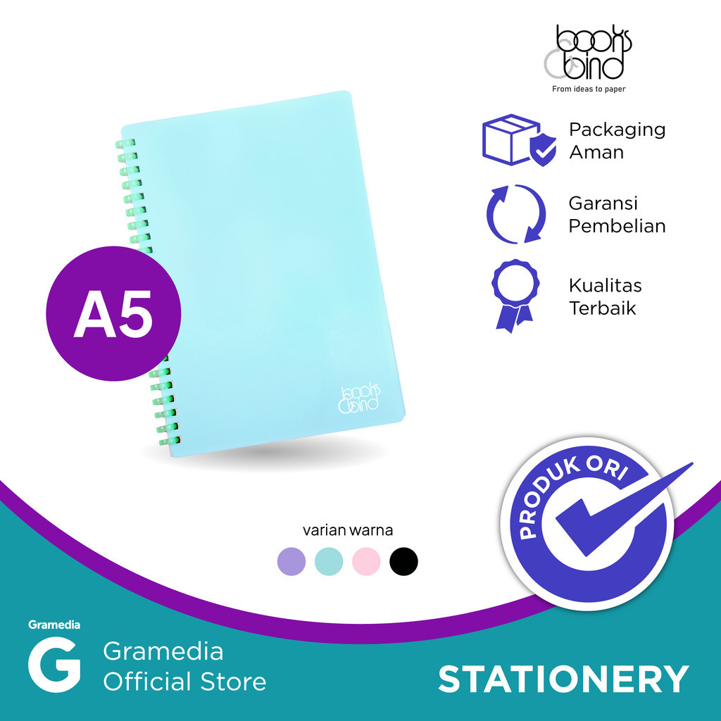 

Books&Bind Soft Spiral Notebook Pp A5 Blue